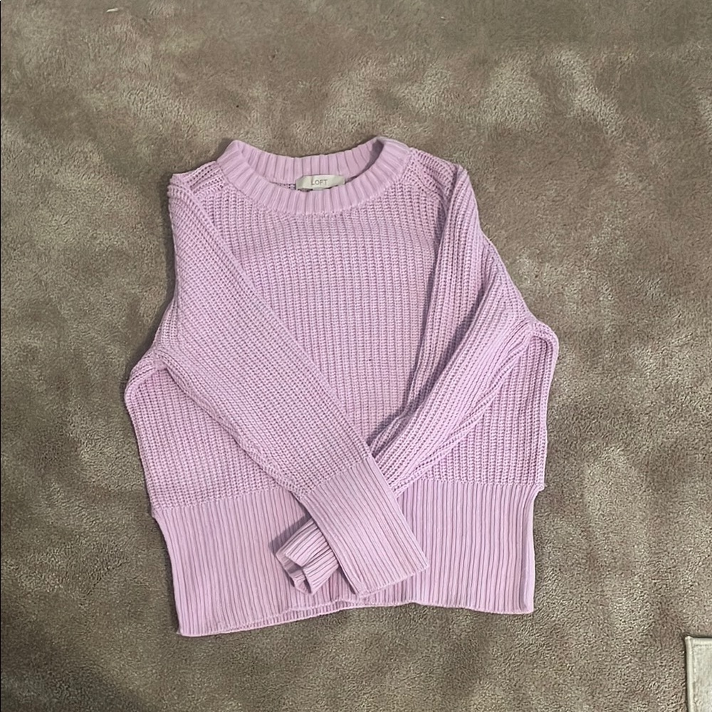 NWOT LOFT Lavender Knit Sweater
